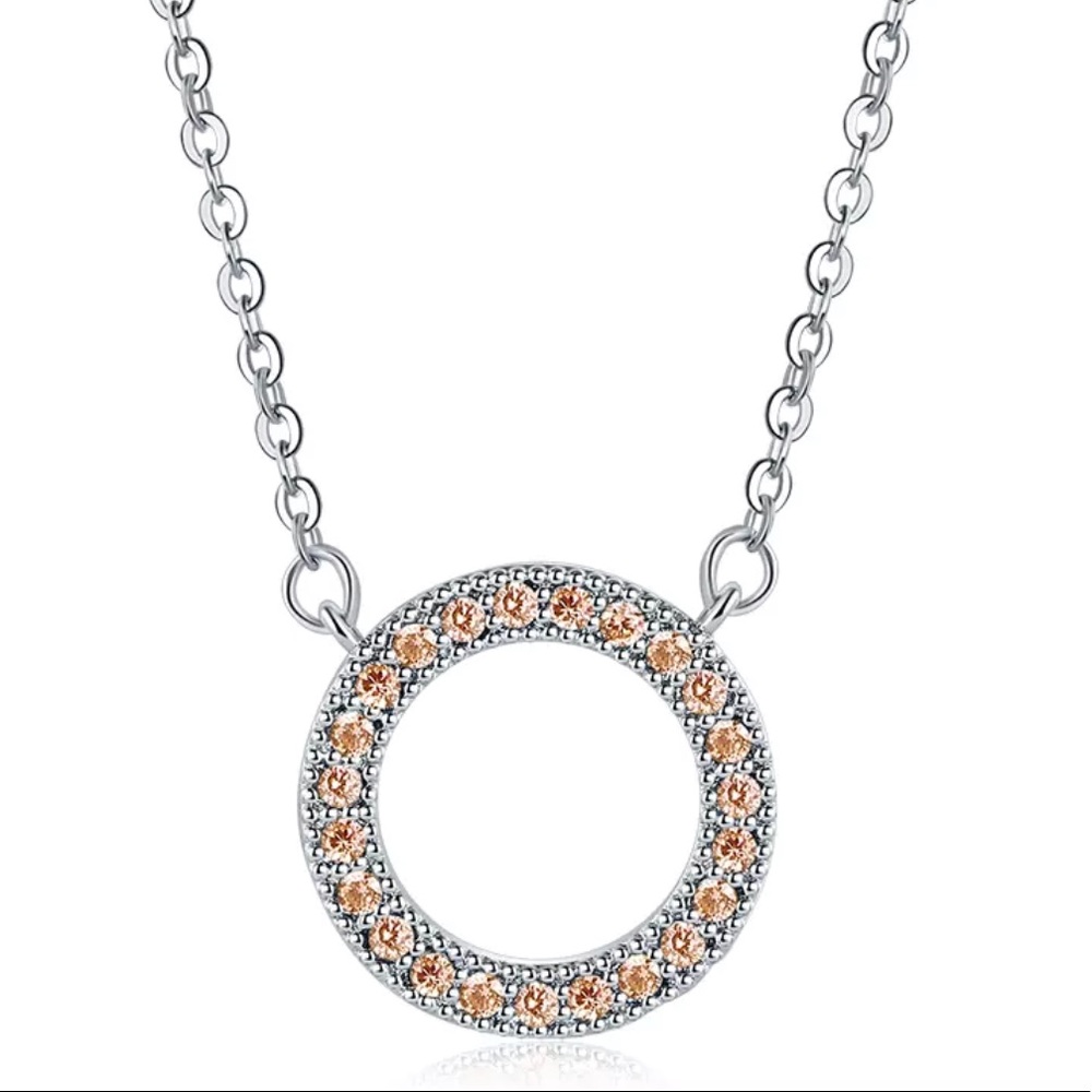 MORGANITE CIRCLE KARMA NECKLACE